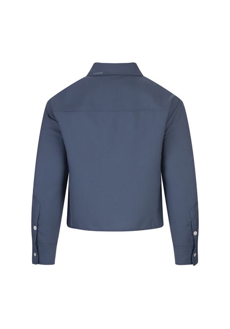 MARNI Camicia Corta Button-Down In Cotone Blu - MARNI