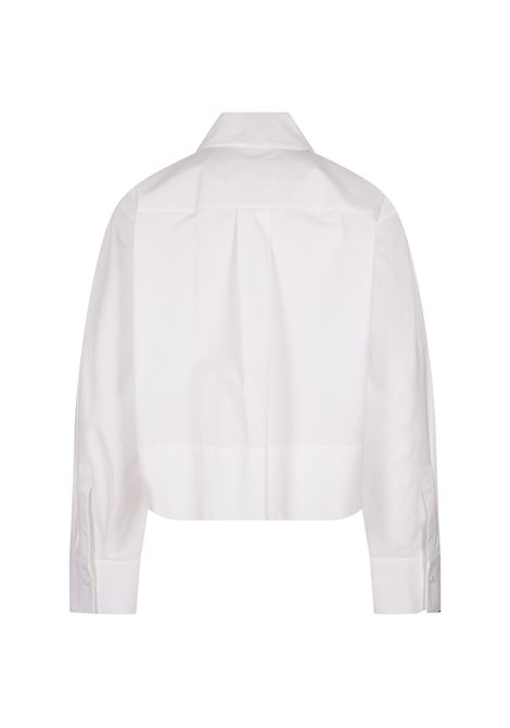 JIL SANDER Camicia Crop Boxy In Popeline Bianco - JIL SANDER