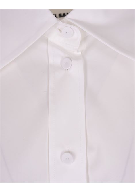 JIL SANDER Camicia Crop Boxy In Popeline Bianco - JIL SANDER