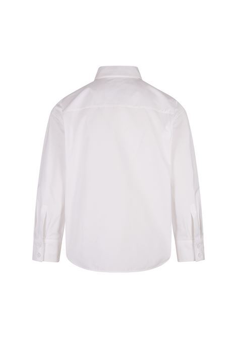 JIL SANDER Camicia Cropped In Popeline Bianco - JIL SANDER