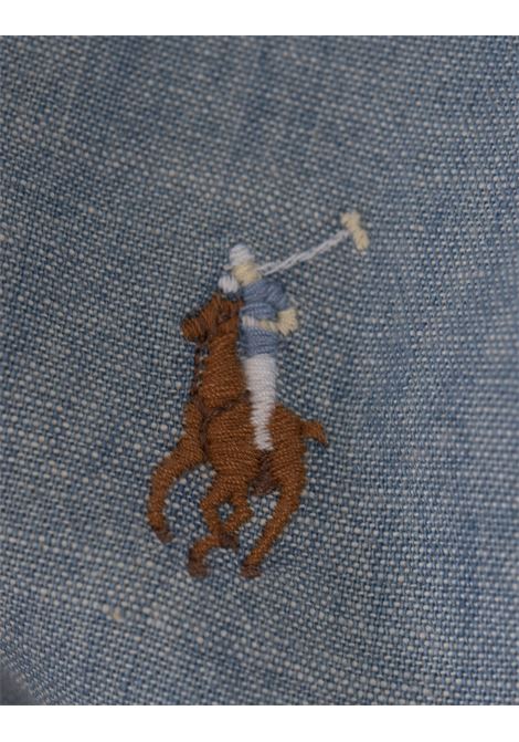 RALPH LAUREN Camicia Custom-Fit In Chambray Con Pony - RALPH LAUREN