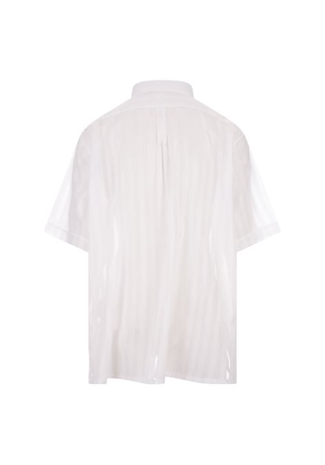 GIVENCHY Camicia Grigio Pietra In Velo Di Cotone A Righe - GIVENCHY