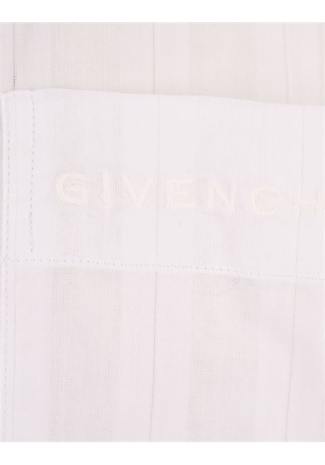 GIVENCHY Camicia Grigio Pietra In Velo Di Cotone A Righe - GIVENCHY