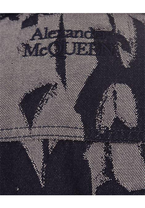 ALEXANDER MCQUEEN Camicia Hawaiana In Denim McQueen Graffiti Indaco - ALEXANDER MCQUEEN