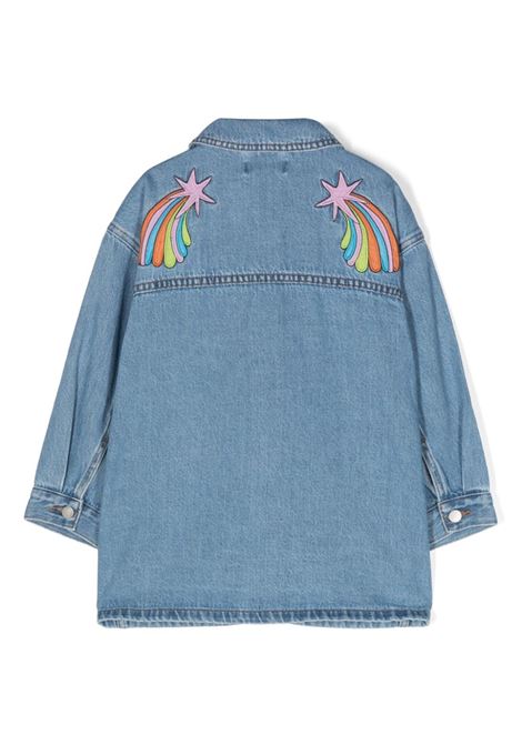 STELLA MCCARTNEY KIDS Camicia In Denim Con Grafica Stella - STELLA MCCARTNEY KIDS