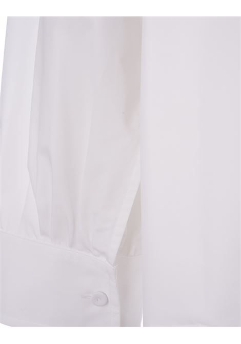 JIL SANDER Camicia In Popeline Bianco Con Clip Gioiello - JIL SANDER