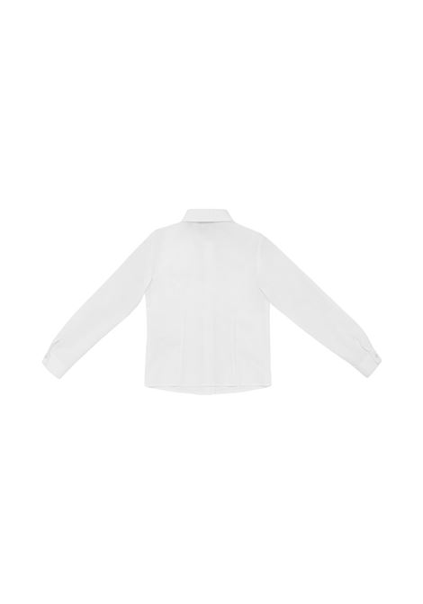 FENDI KIDS Camicia In Popeline Di Cotone Gesso Con Logo - FENDI KIDS