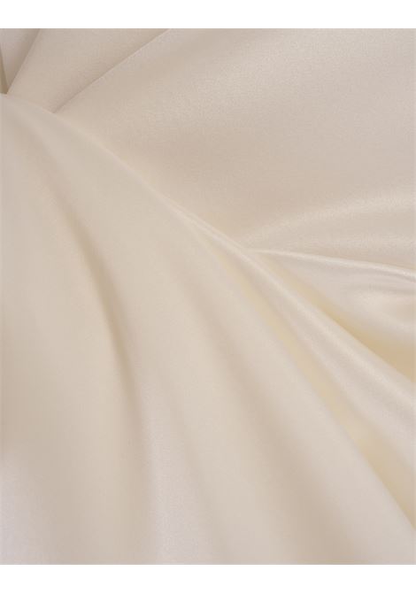 ERMANNO SCERVINO Camicia In Satin Bianco Con Fiocco Al Collo - ERMANNO SCERVINO