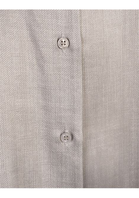 ERMANNO SCERVINO Camicia In Satin Di Seta Grigia Con Fiocco Al Collo - ERMANNO SCERVINO