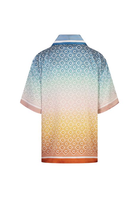 CASABLANCA Camicia In Seta Gradient Monogram - CASABLANCA