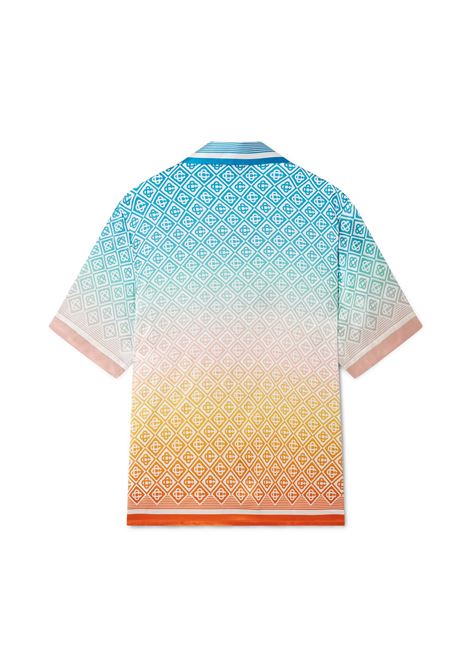 CASABLANCA Camicia In Seta Gradient Monogram - CASABLANCA