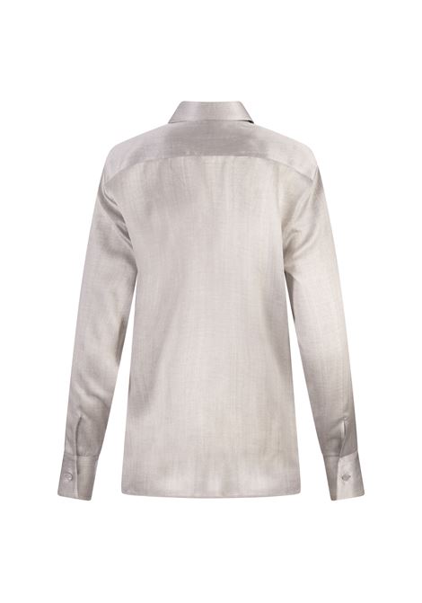 ERMANNO SCERVINO Camicia In Seta Grigia Con Effetto Sbiadito - ERMANNO SCERVINO