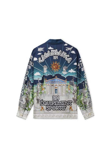 CASABLANCA Camicia In Seta Le Temple Du Sport - CASABLANCA