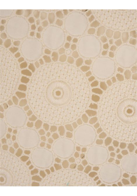 LA DOUBLE J Camicia Jackie In Evil Eye Ivory In Macrame - LA DOUBLE J