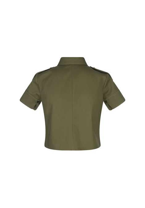 ALEXANDER MCQUEEN Camicia Military Crop Verde - ALEXANDER MCQUEEN