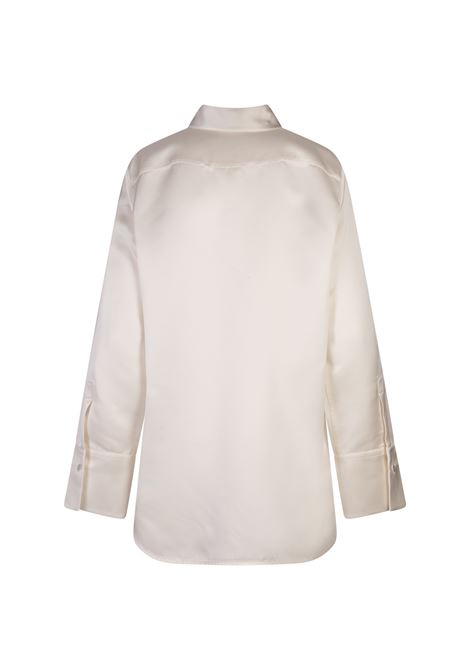 JIL SANDER Camicia Oversize In Raso Bianco - JIL SANDER