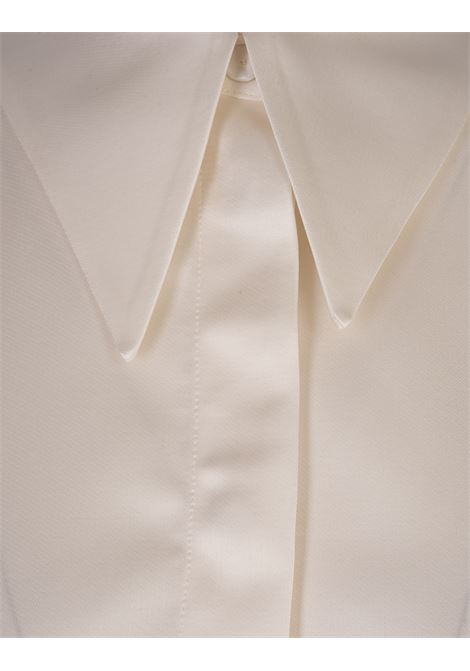 JIL SANDER Camicia Oversize In Raso Bianco - JIL SANDER