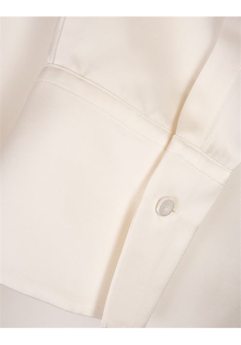 JIL SANDER Camicia Oversize In Raso Bianco - JIL SANDER