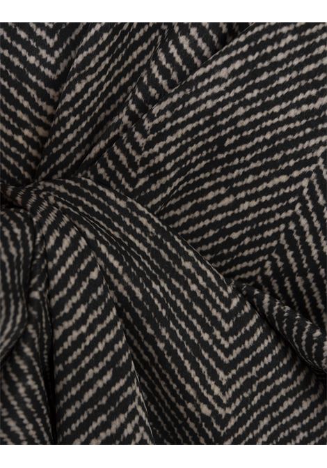 ERMANNO SCERVINO Camicia Oversize In Seta Con Motivo A Spina Di Pesce - ERMANNO SCERVINO