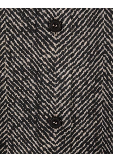 ERMANNO SCERVINO Camicia Oversize In Seta Con Motivo A Spina Di Pesce - ERMANNO SCERVINO