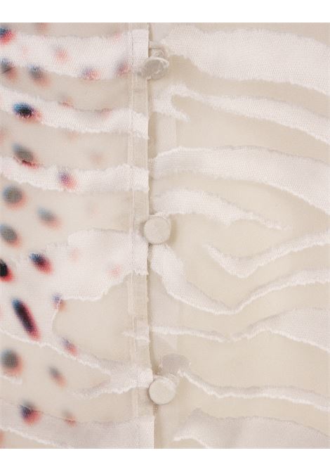 ROBERTO CAVALLI Camicia Shark In Raso Devoré Stampato - ROBERTO CAVALLI