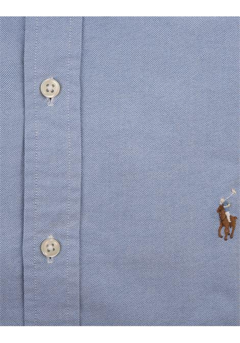 RALPH LAUREN Camicia Slim Fit Azzurra Con Pony - RALPH LAUREN