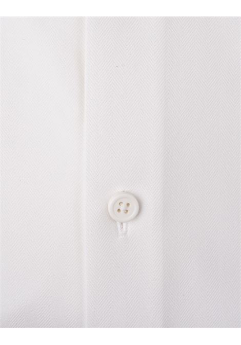 BOSS Camicia Slim Fit Bianca In Materiale Elasticizzato Ad Alte Prestazioni A Spina Di Pesce - BOSS