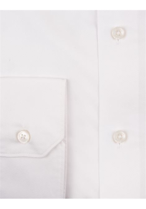 GLANSHIRT Camicia Slim Fit In Cotone Oxford Bianco - GLANSHIRT