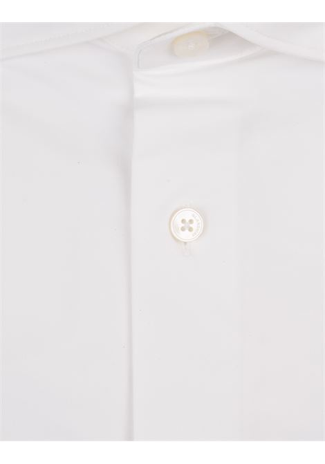 GLANSHIRT Camicia Slim Fit In Tessuto Tecnico Bianco - GLANSHIRT