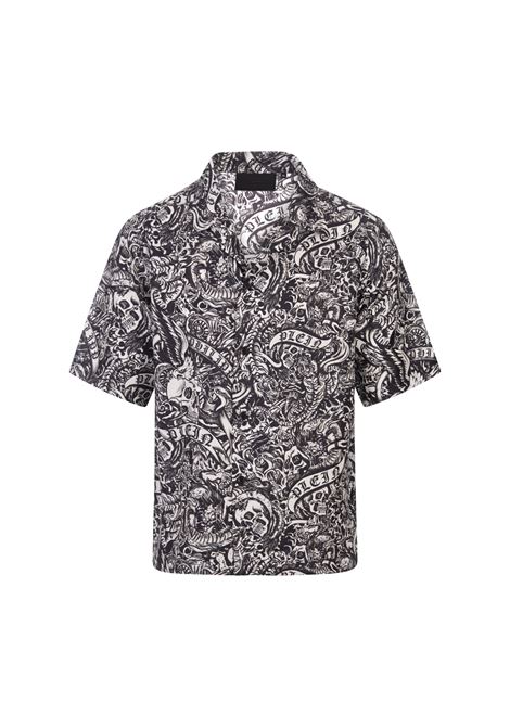 PHILIPP PLEIN Camicia Tattoo a Maniche Corte - PHILIPP PLEIN