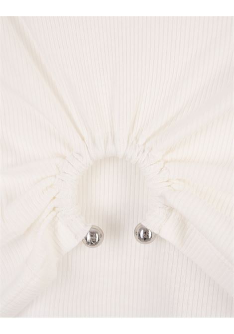 RABANNE Canotta Bianca Con Dettaglio Anello - RABANNE