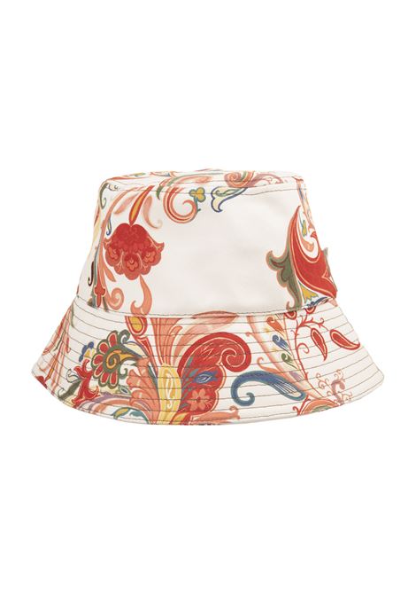 ETRO Cappello Bucket Bianco Con Stampa Paisley - ETRO
