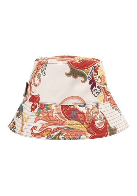 ETRO Cappello Bucket Bianco Con Stampa Paisley - ETRO