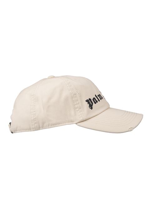 PALM ANGELS Cappello Da Baseball Beige Chiaro Con Logo E Monogramma - PALM ANGELS