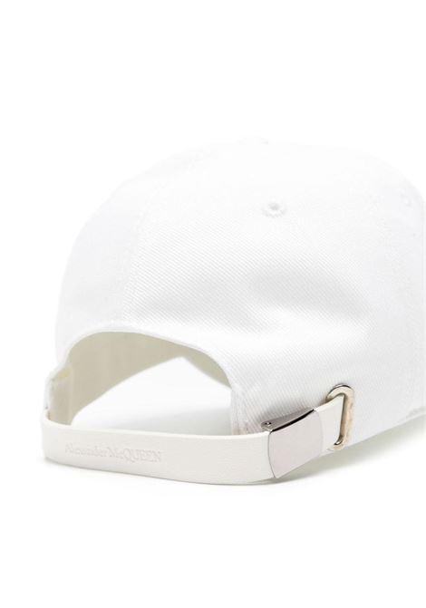 ALEXANDER MCQUEEN Cappello Da Baseball Bianco Con Firma McQueen - ALEXANDER MCQUEEN