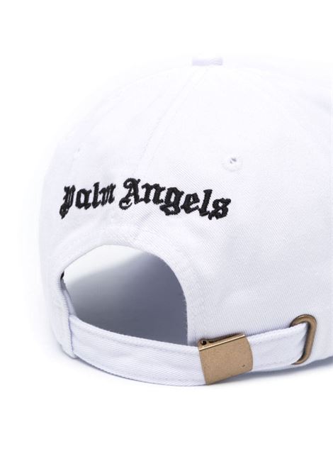 PALM ANGELS Cappello Da Baseball Bianco Con Monogramma Ricamato - PALM ANGELS