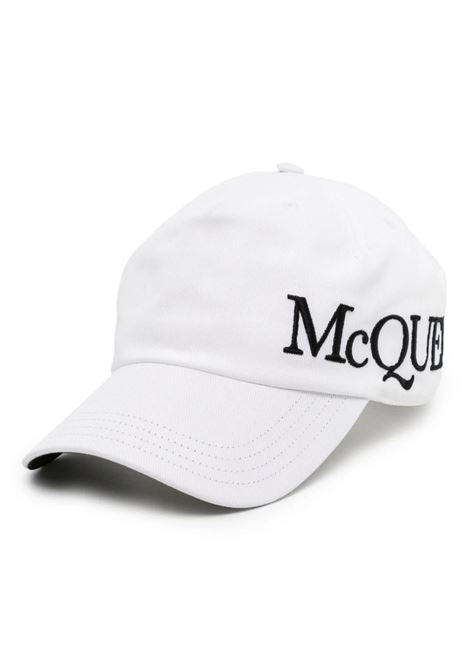 ALEXANDER MCQUEEN Cappello Da Baseball Bianco Con Ricamo McQueen - ALEXANDER MCQUEEN
