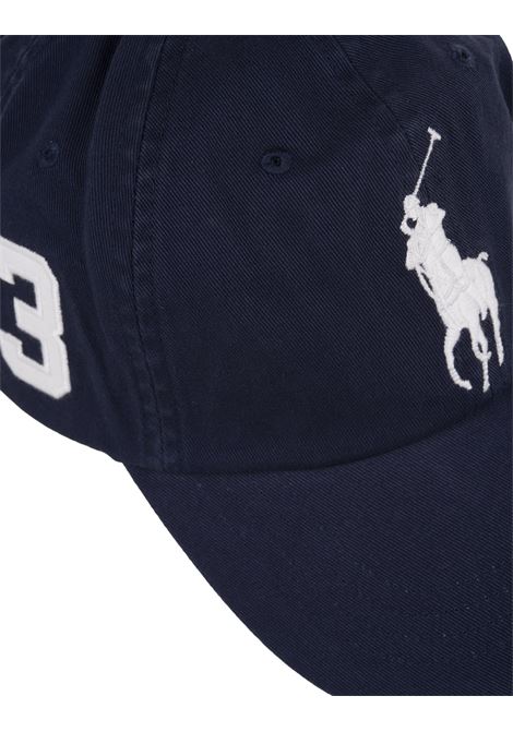 RALPH LAUREN Cappello Da Baseball Blu Navy Con Maxi Pony - RALPH LAUREN