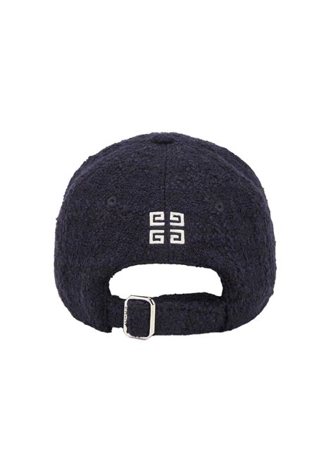GIVENCHY Cappello Da Baseball Givenchy In Tweed Blu Scuro - GIVENCHY