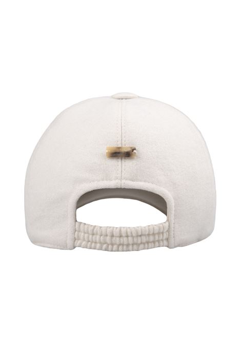 FEDELI Cappello Da Baseball In Feltro Di Cashmere Bianco - FEDELI