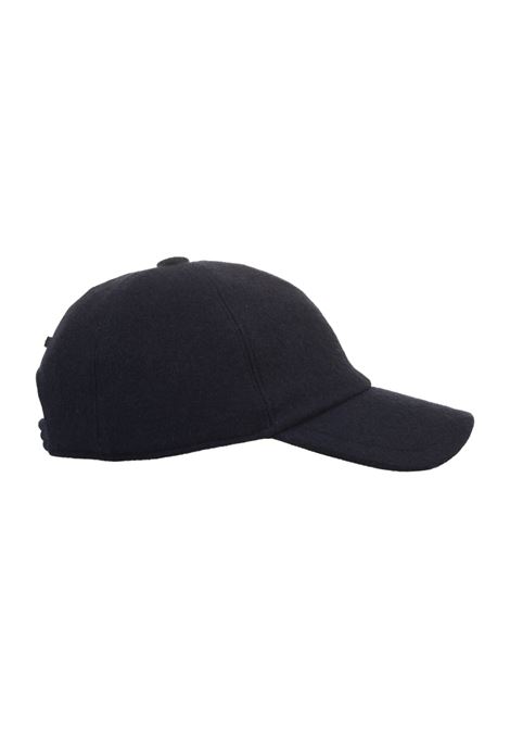FEDELI Cappello Da Baseball In Feltro Di Cashmere Blu Scuro - FEDELI