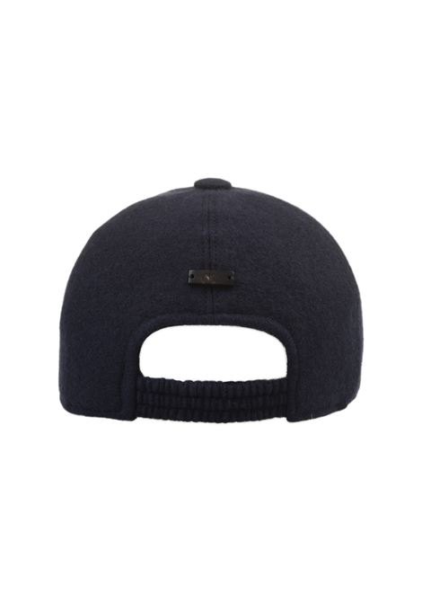 FEDELI Cappello Da Baseball In Feltro Di Cashmere Blu Scuro - FEDELI