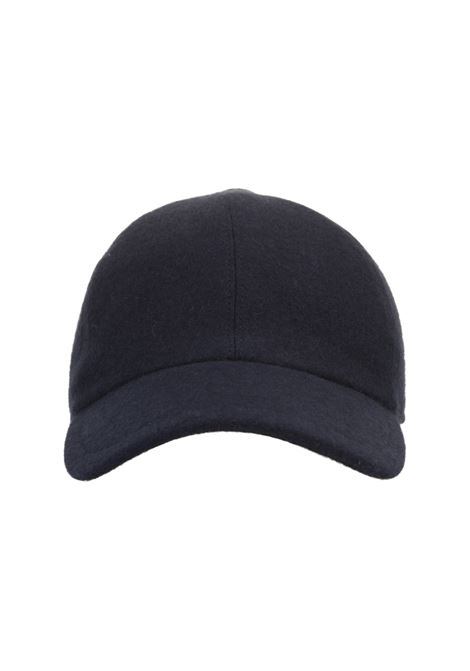 FEDELI Cappello Da Baseball In Feltro Di Cashmere Blu Scuro - FEDELI