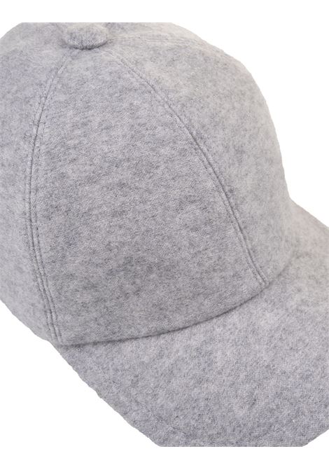 FEDELI Cappello Da Baseball In Feltro Di Cashmere Grigio - FEDELI