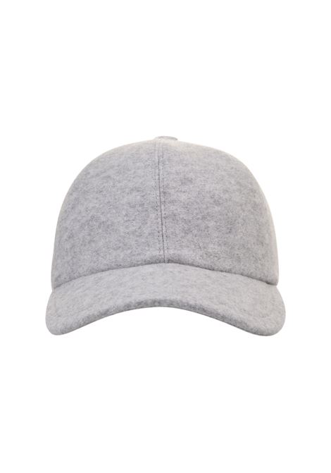 FEDELI Cappello Da Baseball In Feltro Di Cashmere Grigio - FEDELI