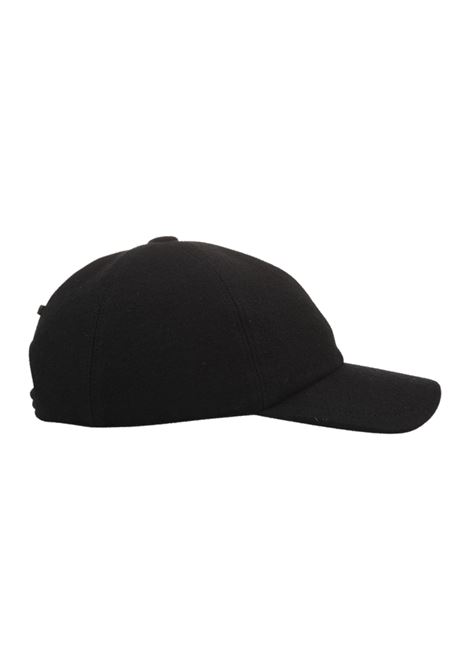 FEDELI Cappello Da Baseball In Feltro Di Cashmere Nero - FEDELI