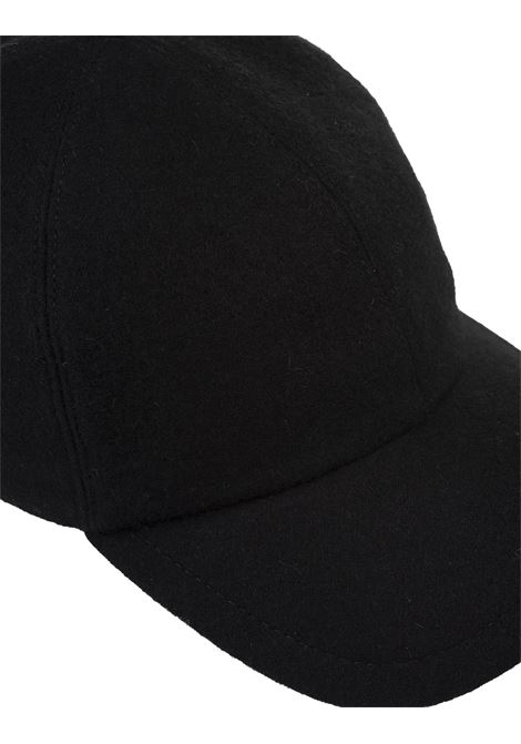 FEDELI Cappello Da Baseball In Feltro Di Cashmere Nero - FEDELI