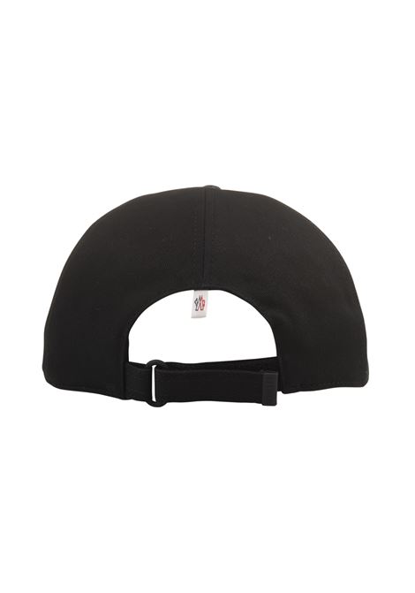 MONCLER GRENOBLE Cappello Da Baseball In Gabardine Nero Con Patch Logo - MONCLER GRENOBLE