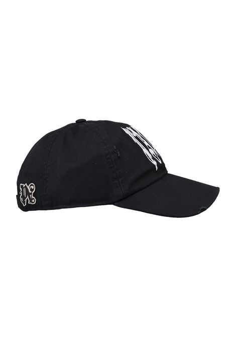 PALM ANGELS Cappello Da Baseball Logo Gothic Nero - PALM ANGELS