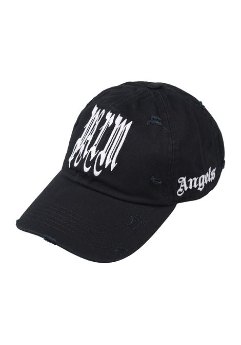 PALM ANGELS Cappello Da Baseball Logo Gothic Nero - PALM ANGELS